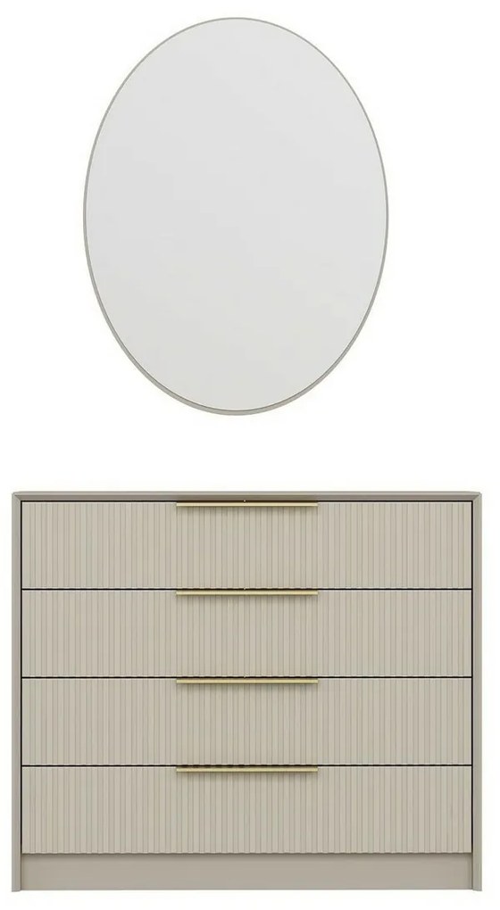 Komoda so zrkadlom Kale Beige