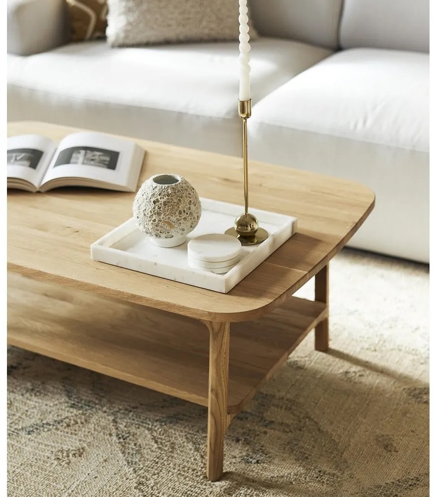 Konferenčný stolík z dubového dreva v prírodnej farbe 60x100 cm Twig – The Beds