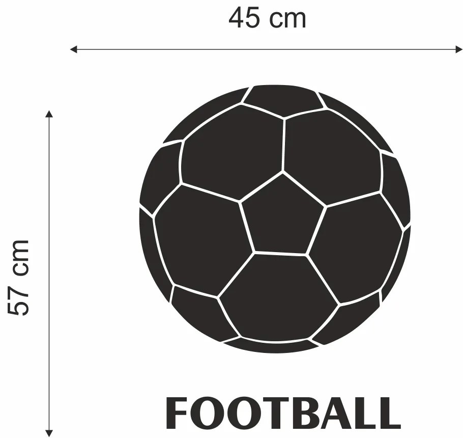Okrúhle zrkadlo na stenu s futbalovým motívom