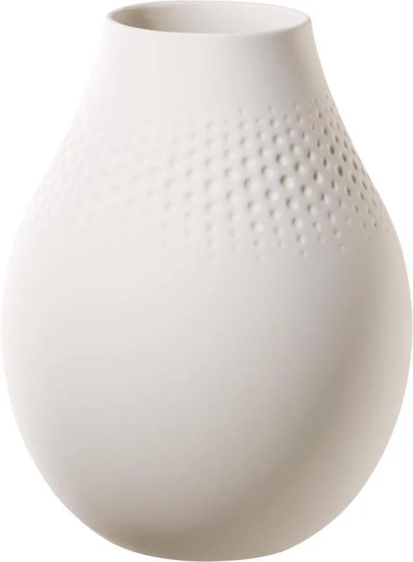 Vysoká váza Perle 20 cm Collier blanc