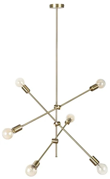 Dizajnové závesné svietidlo Walter, zlaté