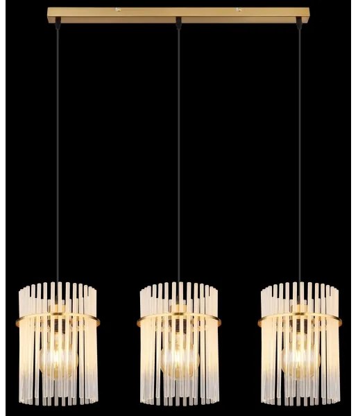 Globo 15698-3HM - Luster na lanku GORLEY 3xE27/60W/230V zlatá