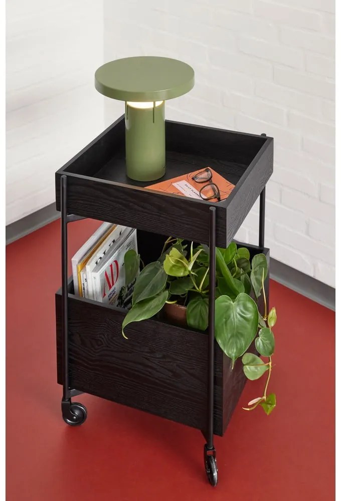 Zelená LED stmievateľná stolová lampa s kovovým tienidlom (výška 28 cm) BringMe – Hübsch