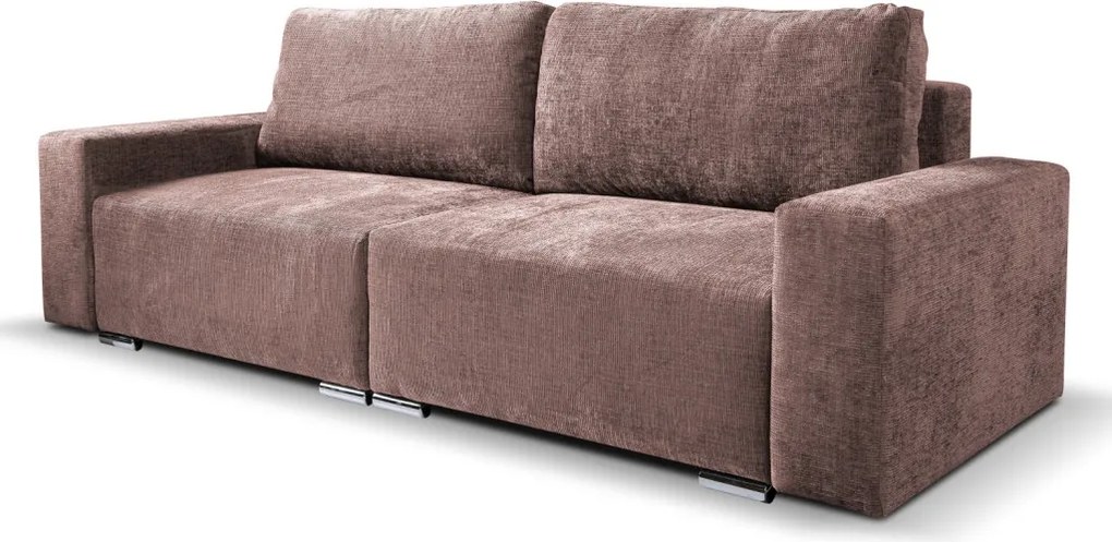 Rozkladacia pohovka Anafi, tmavo ružová látka