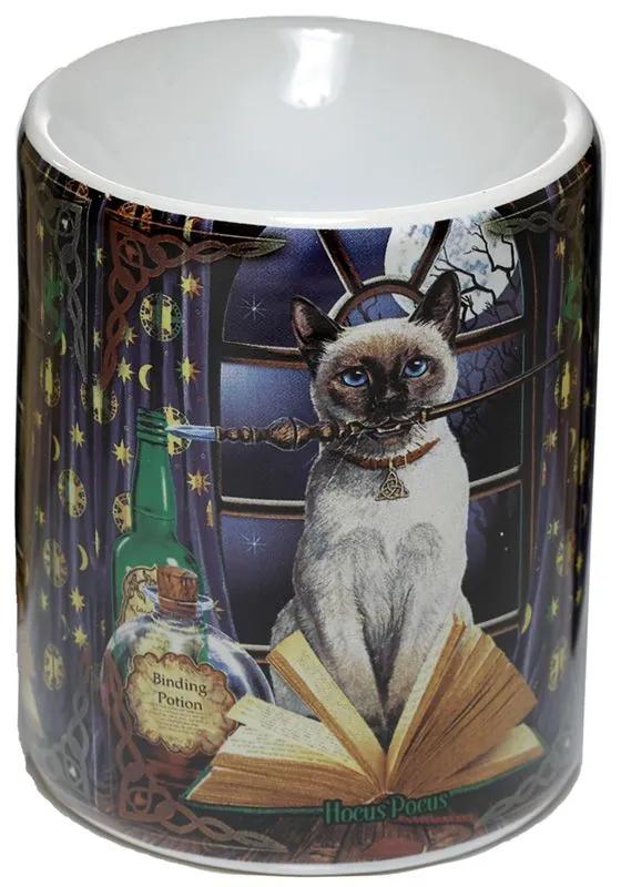 Aromalampa s mačkou čarodejkou - design Lisa Parker
