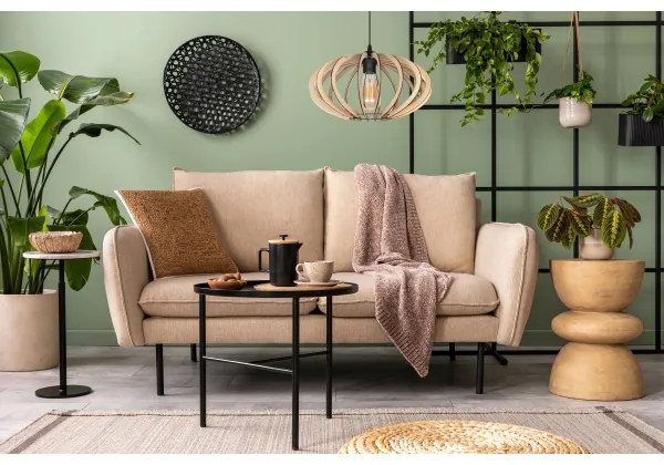 Luster na lanku EARTH 1xE27/60W/230V čierna/béžová