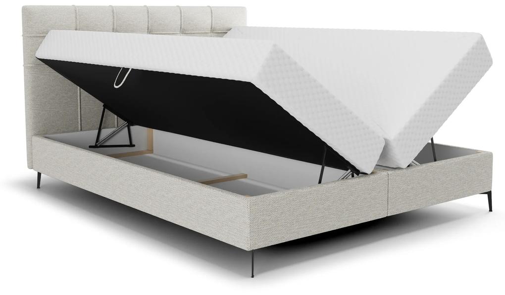 Jednolôžková posteľ 120 cm Infernus Bonell (svetlosivá) (s roštom, s úl. priestorom). Vlastná spoľahlivá doprava až k Vám domov. 1082289