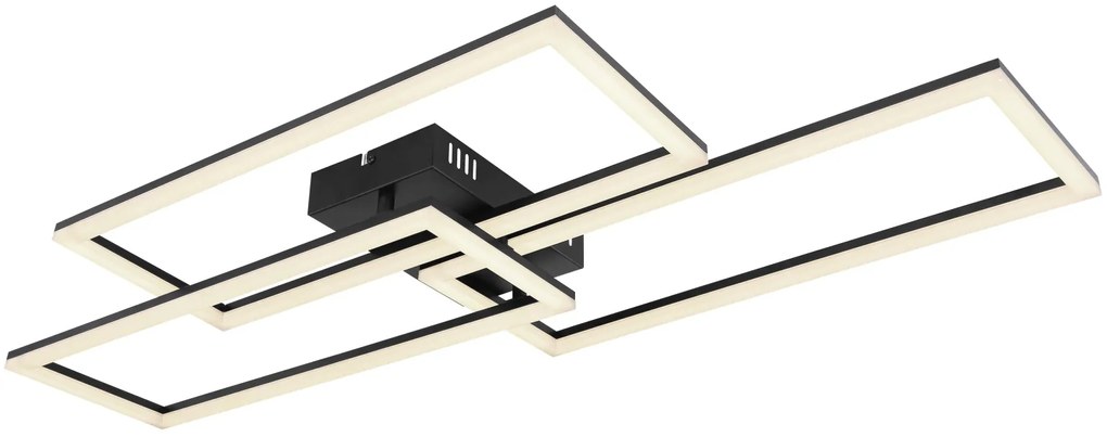 GLOBO Stropné dizajnové svietidlo na diaľkové ovládanie TINY, 58W, stmievateľné, čierne