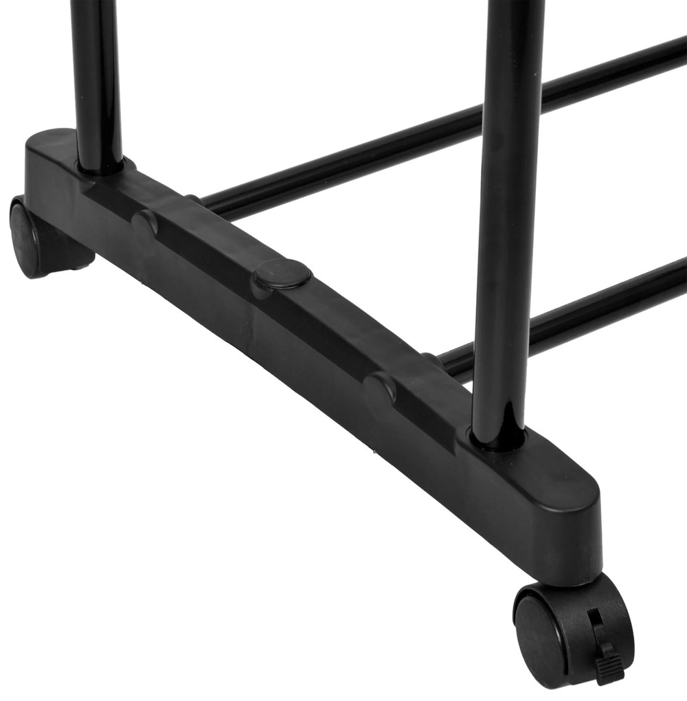 Stojan na oblečenie WALERIA čierna/strieborná