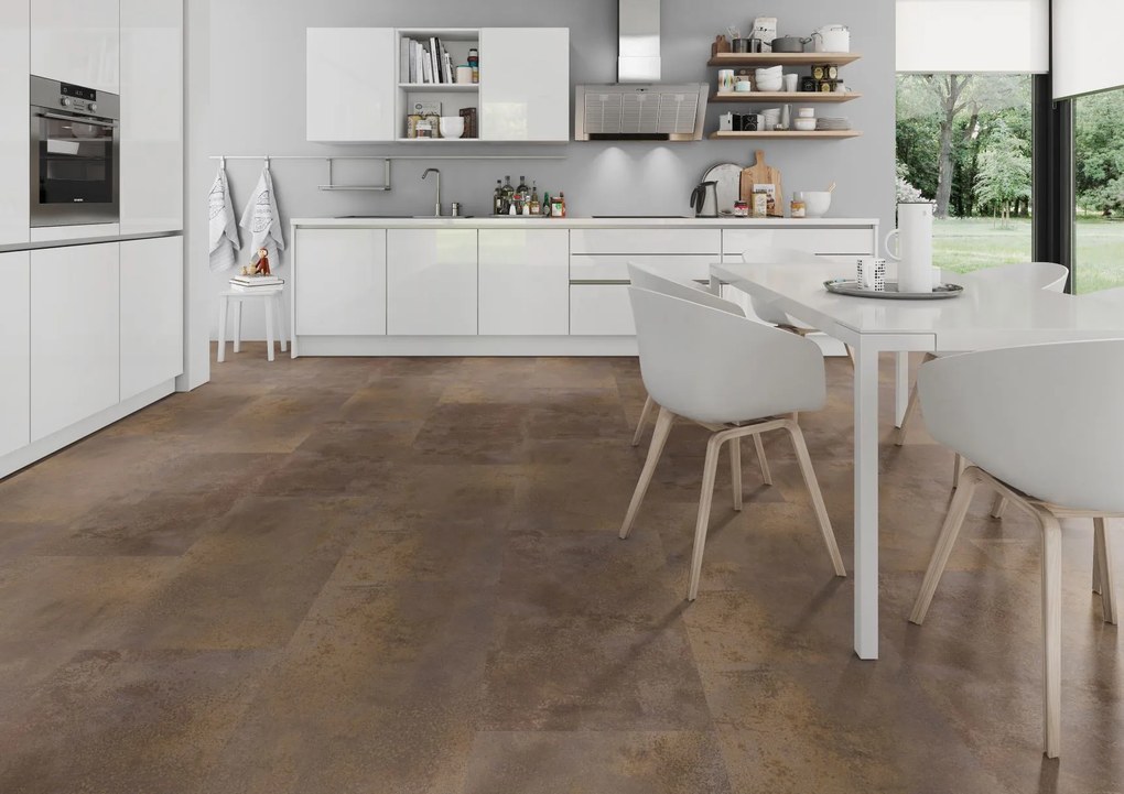 Vinylová podlaha lepená ECO 55 076 Oxyde Bronze Red, 914,4 x 457,2 mm, Oneflor