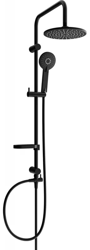 Mexen sprchový set X40 s hornou hlavicou 22 cm, čierna, 7984040091-70