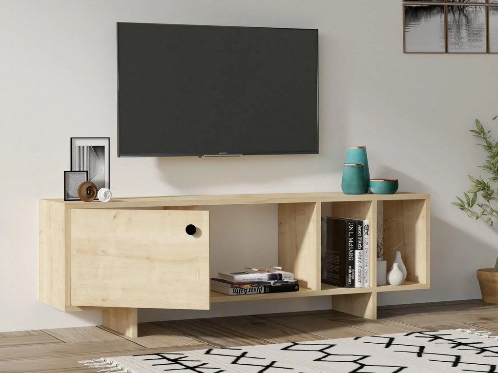 TV stolík/skrinka Nipuvo (dub) . Akcia -17%. Vlastná spoľahlivá doprava až k Vám domov. 1095549