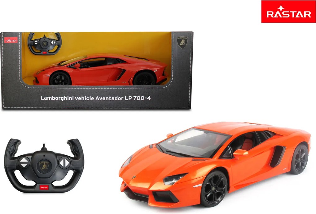 Lamborghini Aventador oranžové RASTAR 1:10 RC auto na diaľkové ovládanie + ovládač 2,4 GHz