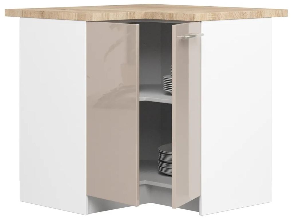 Kuchyňská rohová skříňka Olivie S 90 cm bílá/cappuccino