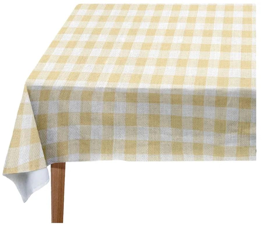 Obrus Linen Couture Yellow Vichy, 140 x 140 cm