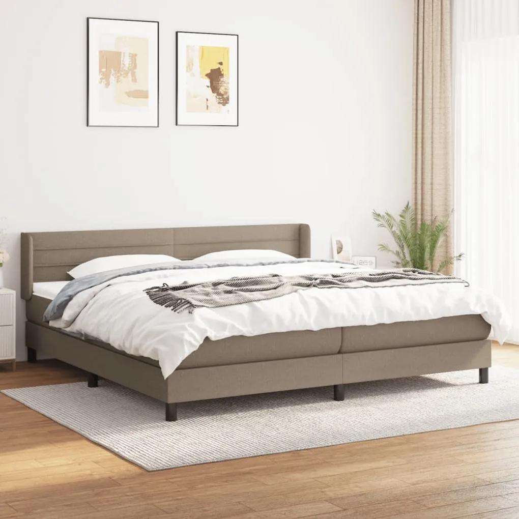 Boxspring posteľ s matracom sivohnedý 200x200 cm látka 3129821