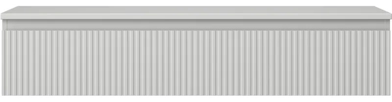 Mexen Rivel, kúpeľňová skrinka 120 cm s pracovnou doskou, 1 zásuvka, drážkovaná, matná sivá, 91A20-12023-1-BFC62