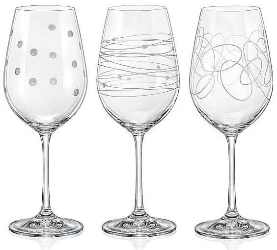 Crystalex Poháre na víno VIOLA ELEMENTS 450 ml, 6 ks