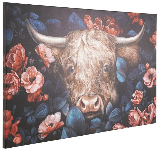 Yak in Flower obraz na plátne viacfarebný 140x90 cm