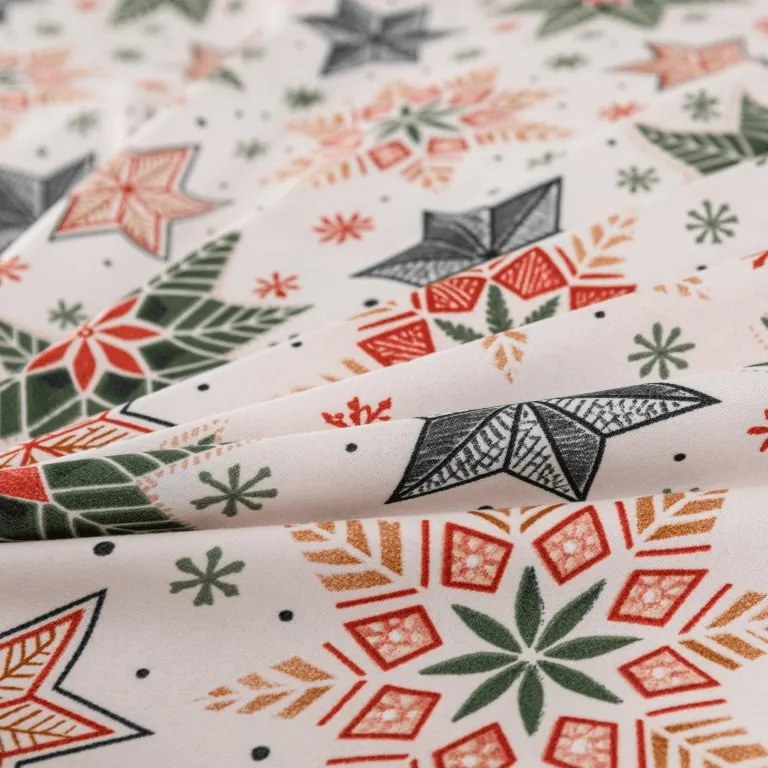 Obliečky z mikrovlákna CHRISTMAS STAR farebné Rozmer obliečky: 2 ks 70 x 90 cm | 200 x 220 cm