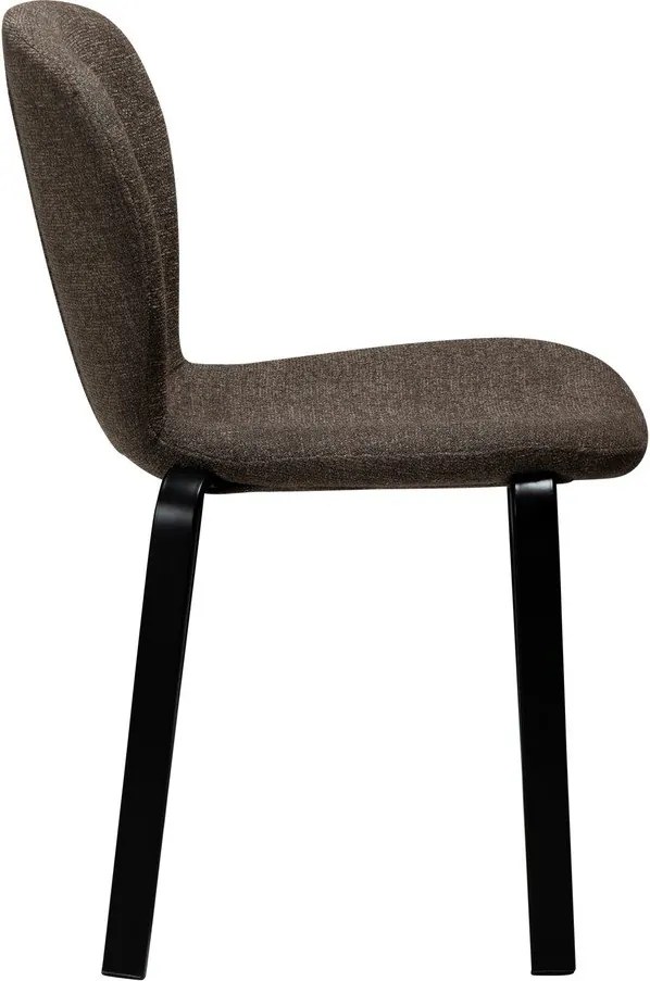 Hnedá čalúnená jedálenská stolička Heap – DAN-FORM Denmark