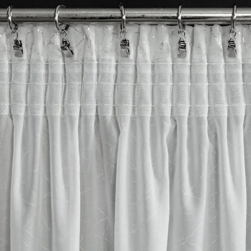 Dekorstudio Hotová etamínová záclona ROXY s metalickým vzorom 140x270cm
