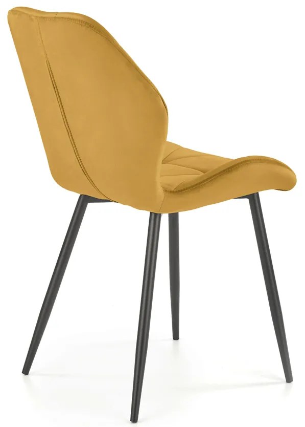 Jedálenská stolička K453 - horčicová / čierna
