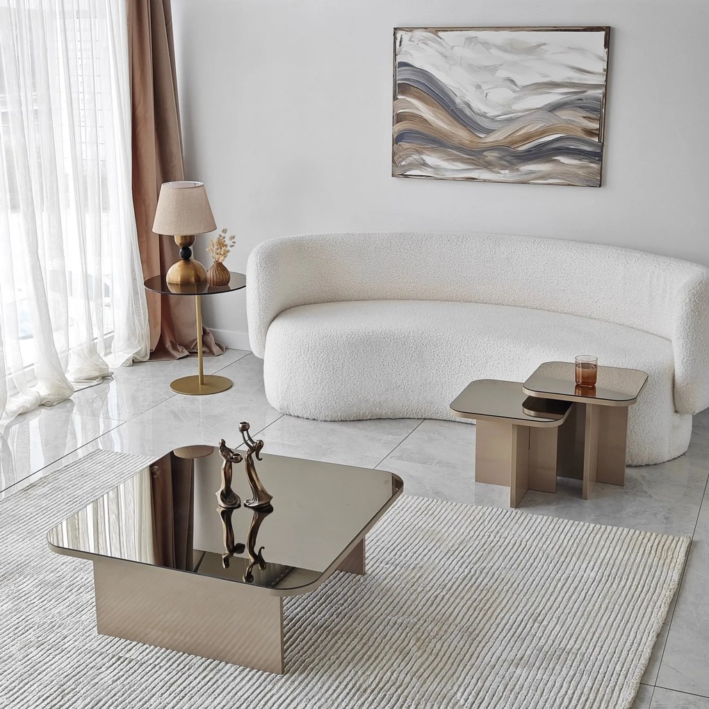 Súprava 3 ks konferenčných stolíkov Jazz sivá