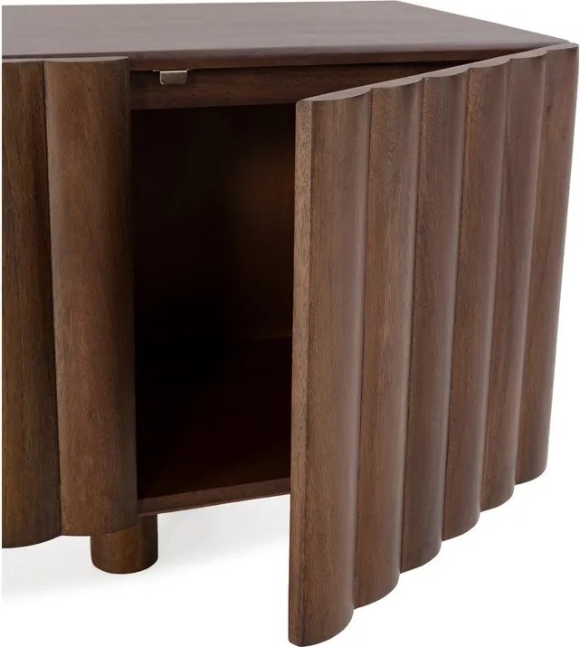 Hnedý TV stolík z mangového dreva 160x55x40 cm Tamira – MOME
