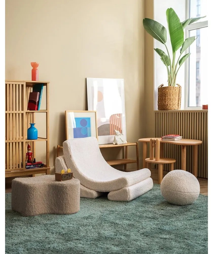 Svetlohnedý detský puf z textílie buklé Cloud – Wigiwama