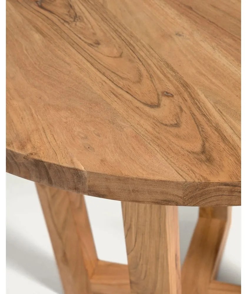 Okrúhly jedálenský stôl z masívu akácie v prírodnej farbe ø 90 cm Nahla – Kave Home