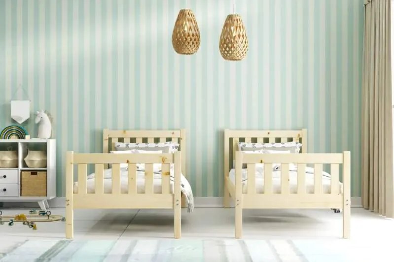 Poschodová posteľ s matracmi NATURAL 200x90 borovica