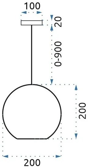 Stropné svietidlo 20 cm LE-03-1 - chróm/sklo