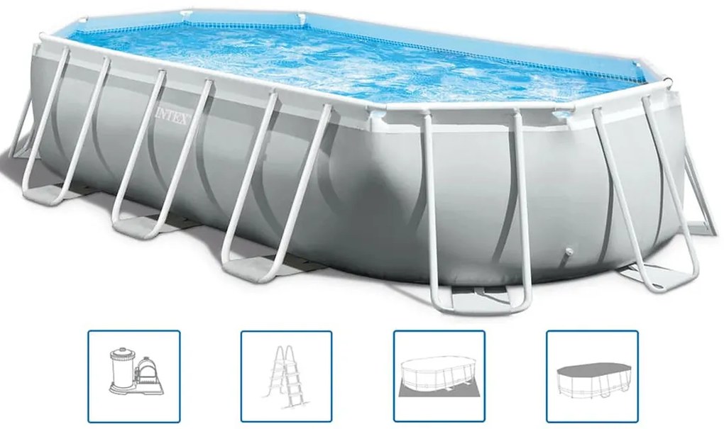 INTEX PRISM FRAME OVAL PREMIUM POOLS Bazénový Set 503 x 274 x 122 cm 26796GN