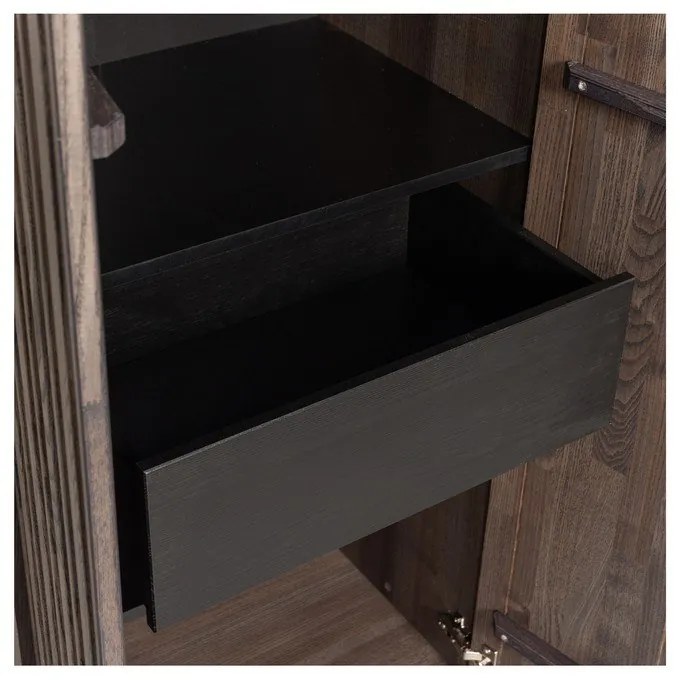 Hnedá šatníková skriňa v dekore jaseňa 60x210x42 cm Gravure – WOOOD