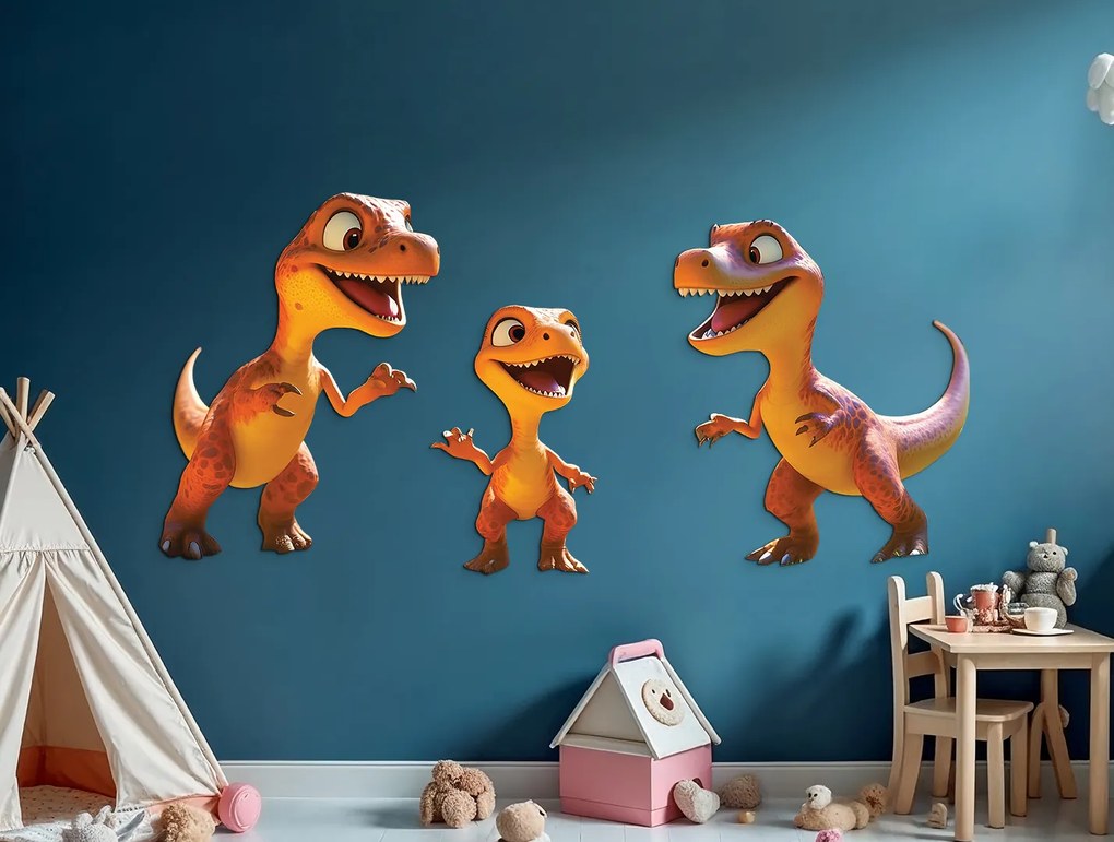 drevko | Obraz Malé dinosaury 68 x 130 cm