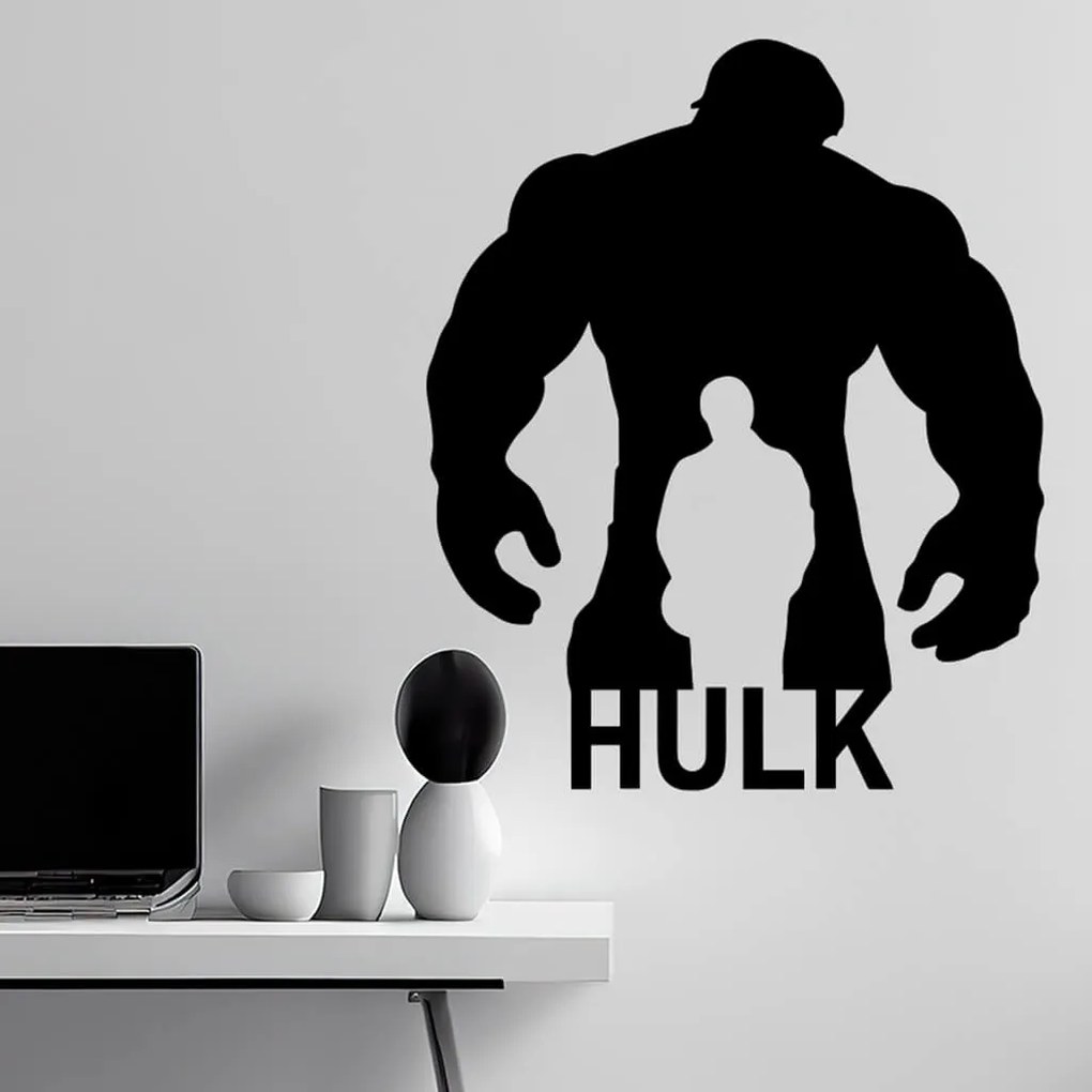 Veselá Stena Samolepka Hulk silueta Farba: oranžová, Veľkosť: 80 x 97 cm