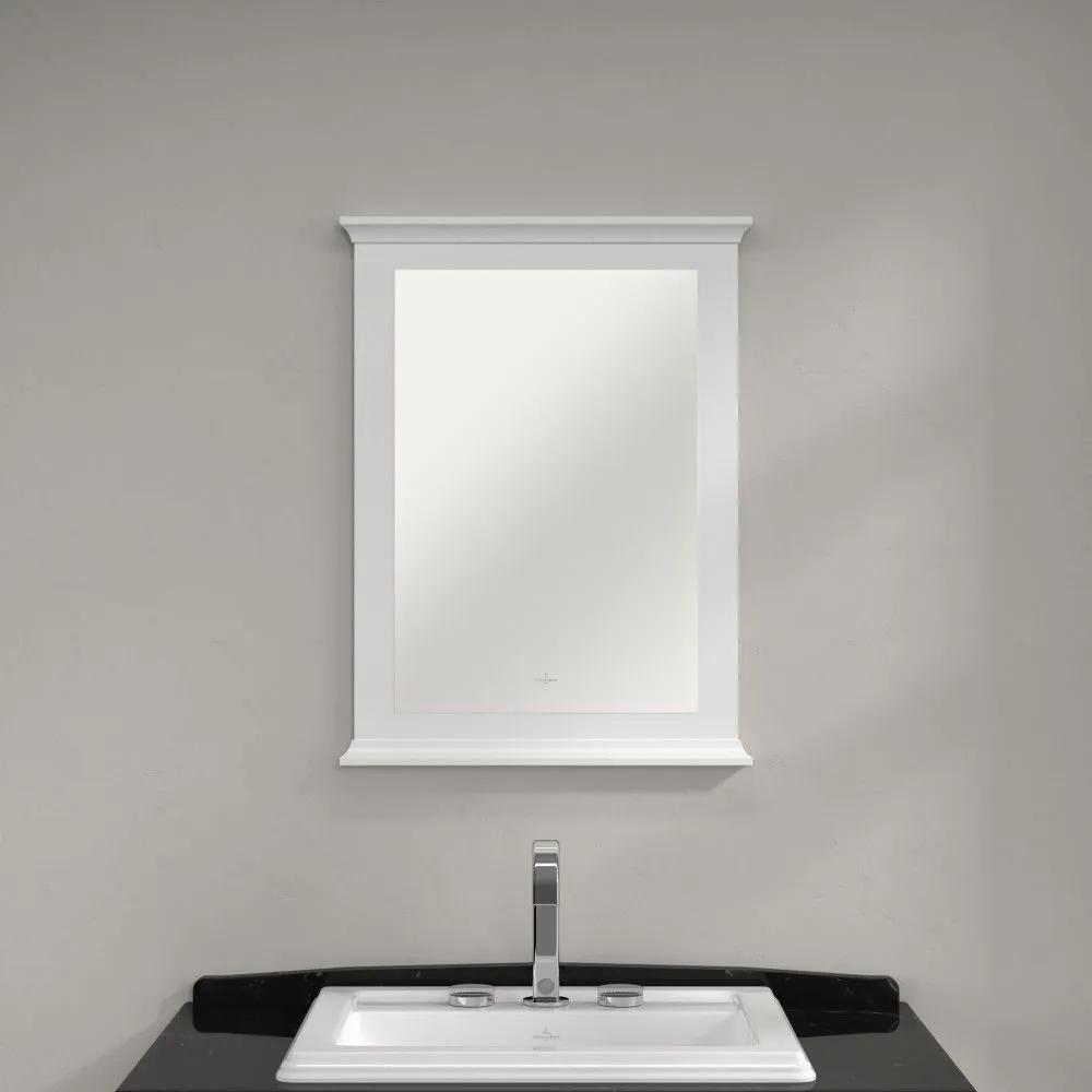 VILLEROY &amp; BOCH Hommage zrkadlo, 557 x 37 x 740 mm, matná biela lakovaná, 85652000
