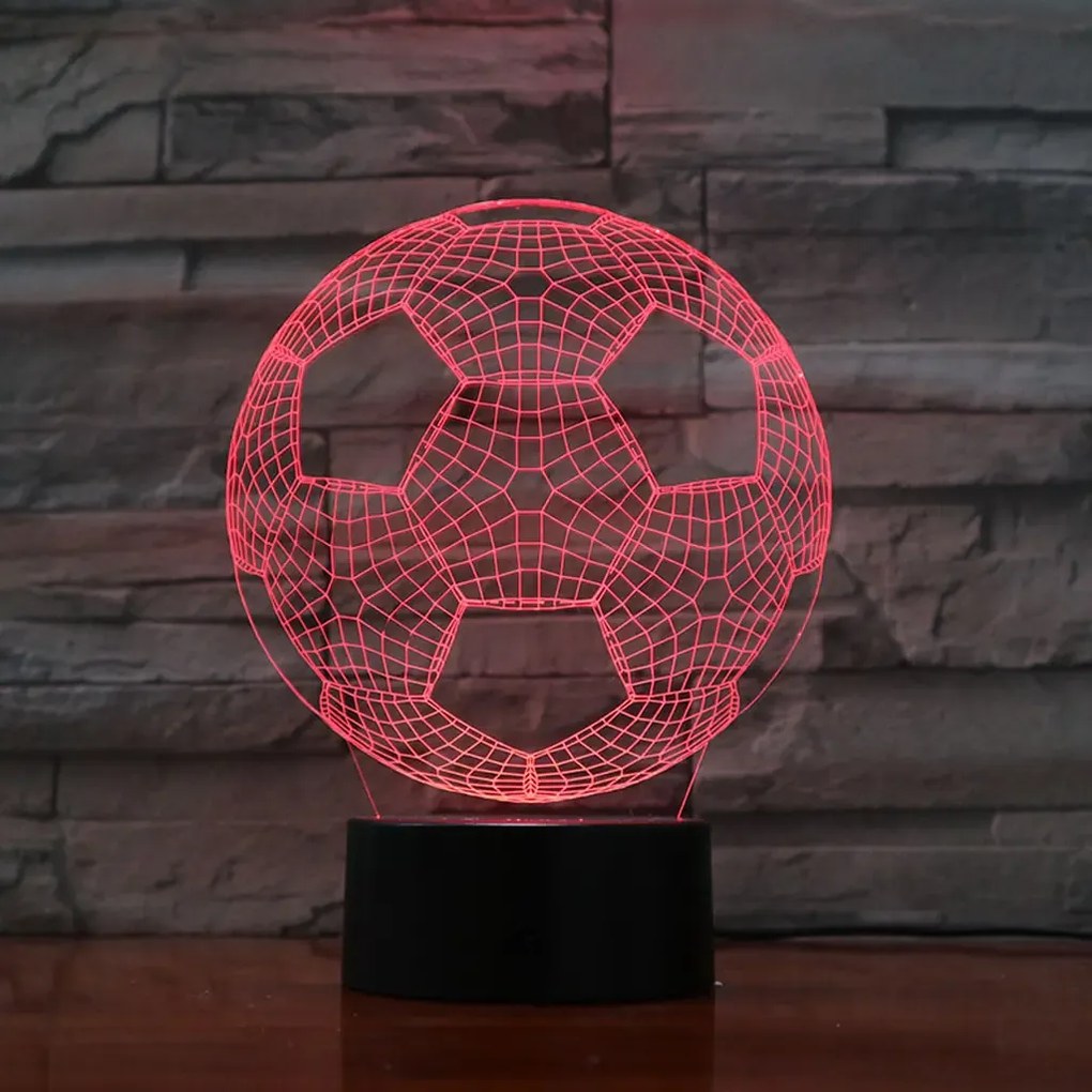 3Dmix 3DL-SL041 – 3D LED nočná lampa - Futbalová lopta (Solar)