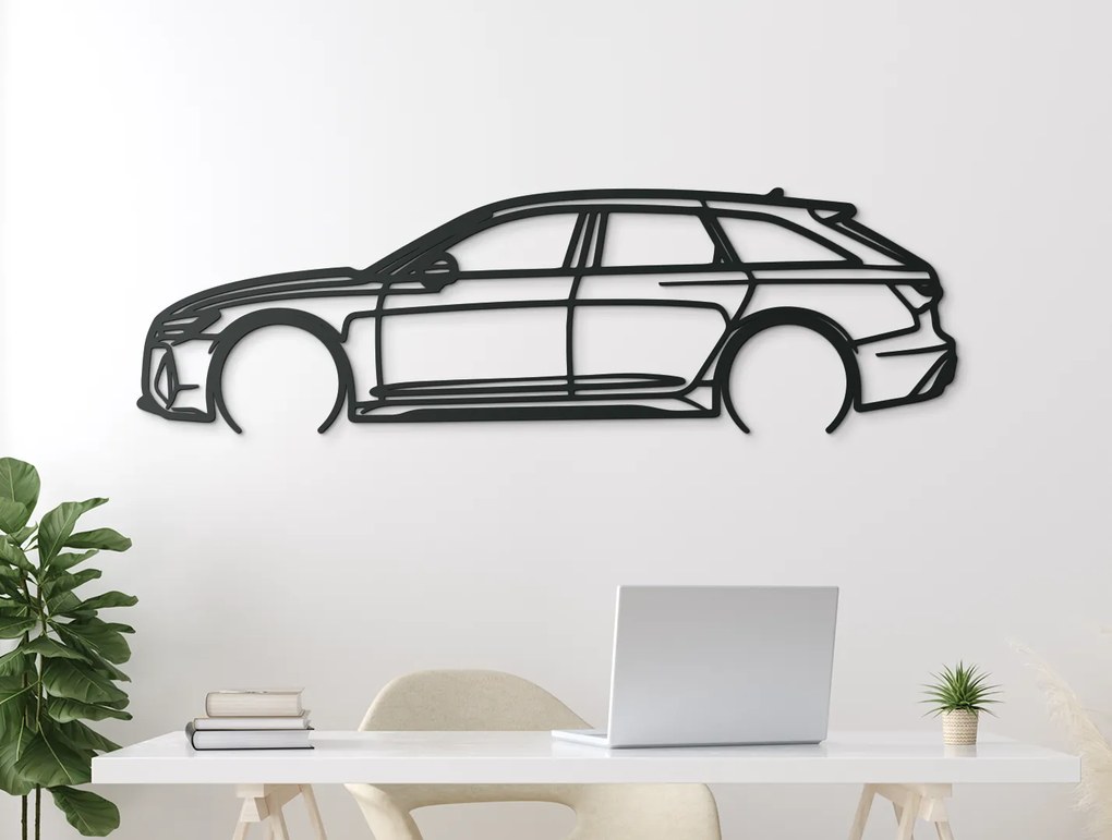 drevko Obraz na stenu Audi RS6 Rozmer obrazu: 25,5 x 86 cm, Farba dekorácie: Čierna