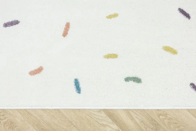 Koberec LIMA M039A krémový / modrý polkruh