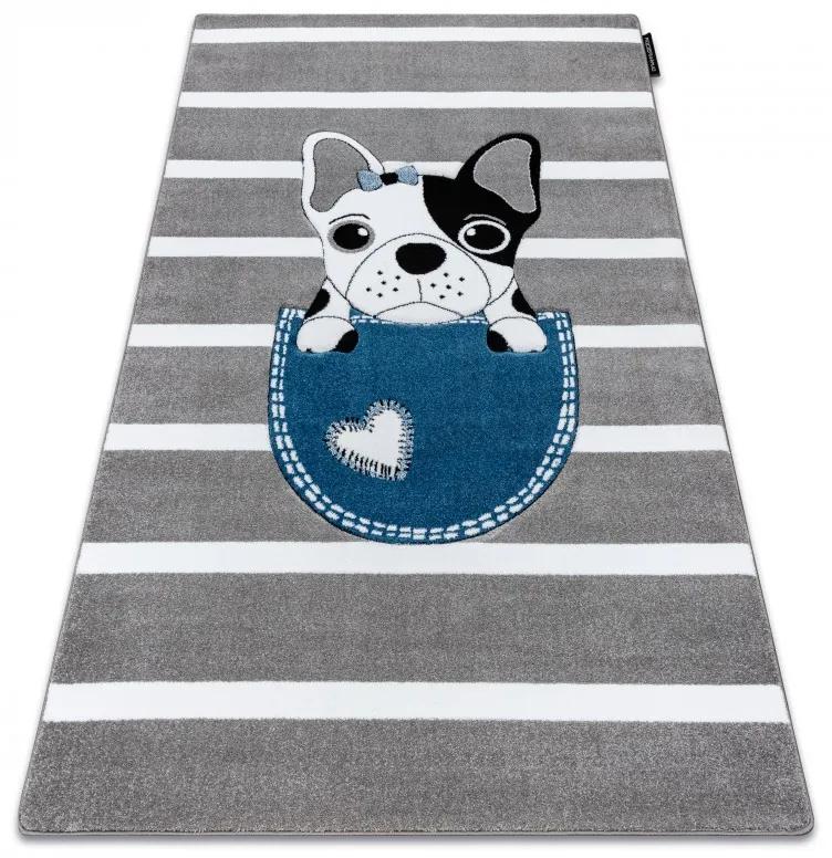 Dywany Łuszczów Detský kusový koberec Petit Bulldog grey - 200x290 cm