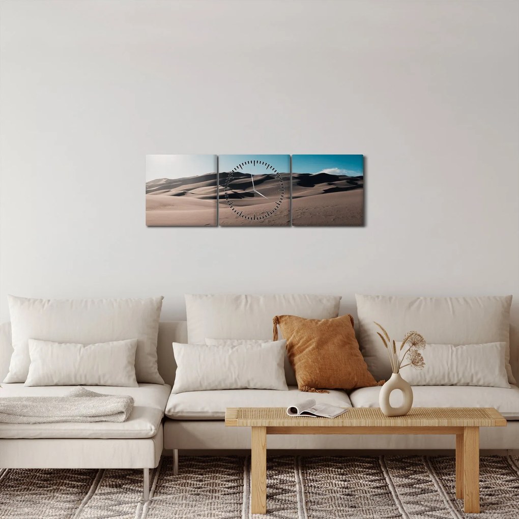 Obraz - Z púšte (s hodinami) (90x30 cm)
