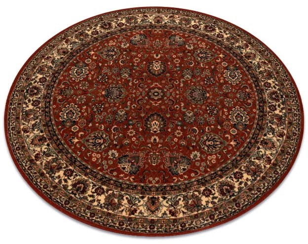 Koberec KASHQAI 4362 200 ornament, bordový / béžový kruh