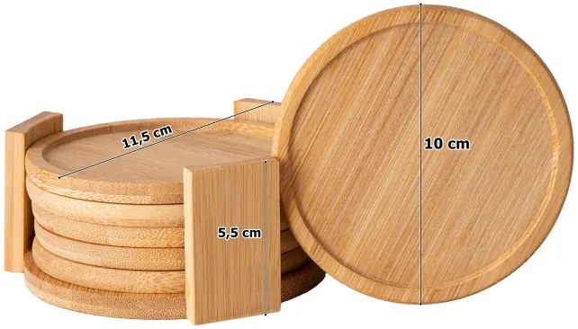 Sada podložiek pod poháre EMERALD (6 ks)