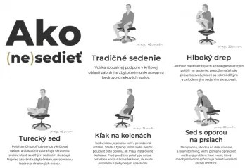 NESEDA Standard pracovná stolička Čierna