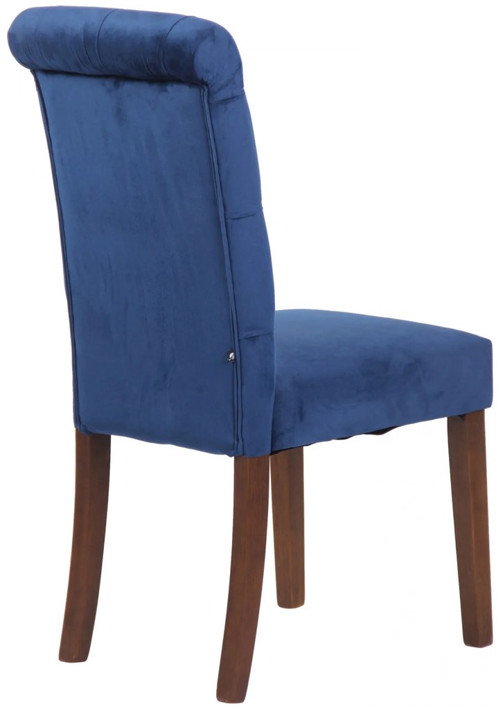 Jedálenská stolička Lisburn - zamat - Modrá