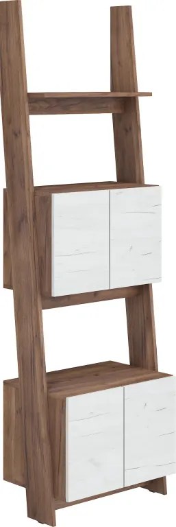Regál so skrinkou 60 cm 2 Raul (tobaco + craft biely). Vlastná spoľahlivá doprava až k Vám domov. 780577