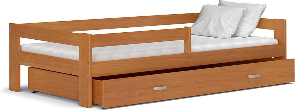 Detská posteľ HUGO+matrac, 80x180, jelša