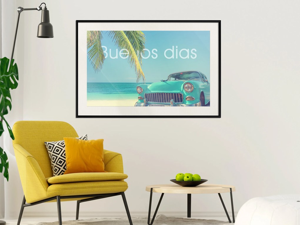 Artgeist Plagát - Buenos Dias [Poster] Veľkosť: 30x20, Verzia: Zlatý rám